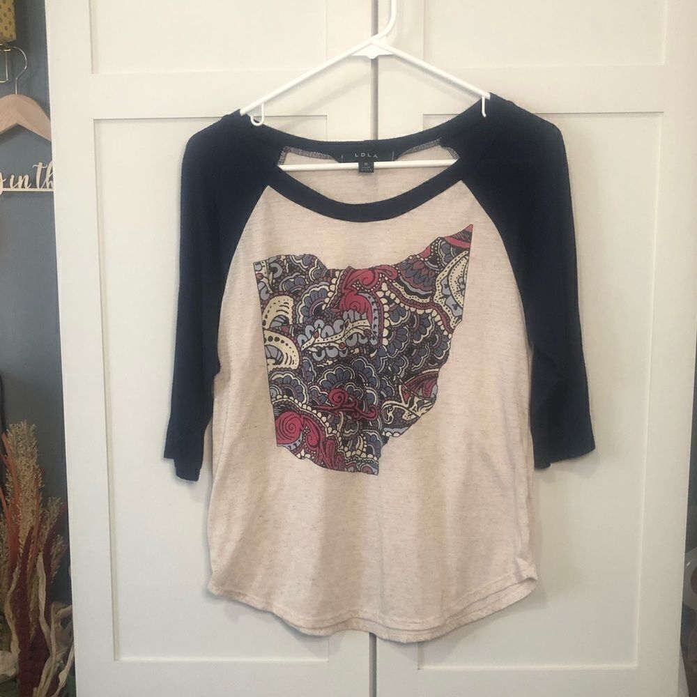 Ohio baseball tee LDLA women’s size  medium  0132‎